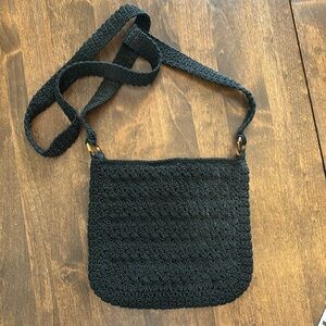Black Crochet Crossbody bag